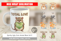 Quirky Ugly Animal Mom Mug Wrap Product Image 1