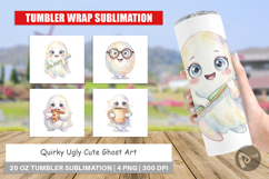Quirky Ugly Cute Ghost Tumbler Product Image 1