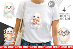 Quirky Ugly Cute Ghost Sublimation Product Image 1
