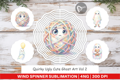 Quirky Ugly Cute Ghost Wind Spinner Product Image 1