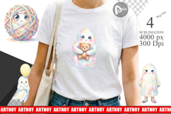 Quirky Ugly Cute Ghost Sublimation Product Image 1