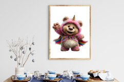 Quirky Unicorn Bear Clipart Product Image 3