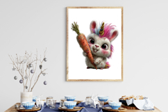 Quirky Unicorn Bunny Clipart PNG Product Image 3