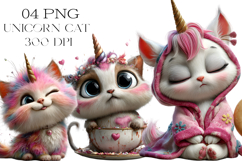 Quirky Unicorn Cat Clipart Product Image 1