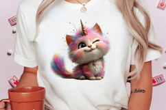 Quirky Unicorn Cat Clipart Product Image 2