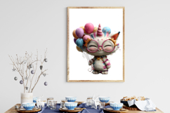 Quirky Unicorn Cat Clipart Product Image 3