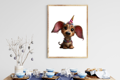 Quirky Unicorn Dog Clipart PNG Product Image 3