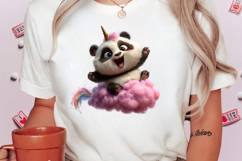 Quirky Unicorn Panda Clipart PNG Product Image 2