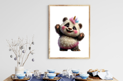 Quirky Unicorn Panda Clipart PNG Product Image 3