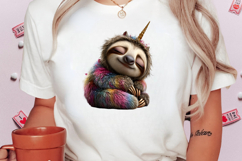 Quirky Unicorn Sloth Clipart Product Image 2