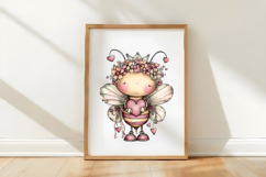 Quirky Valentine Bee Clipart Product Image 3