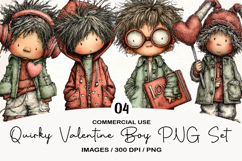 Quirky Valentine Boy PNG Product Image 1