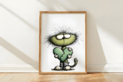 Quirky Valentine Cat Clipart Product Image 3