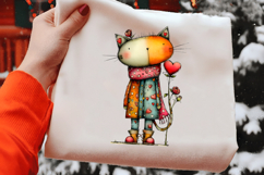 Quirky Valentine Cats Clipart Product Image 2
