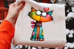 Quirky Valentine Cats Clipart Product Image 2