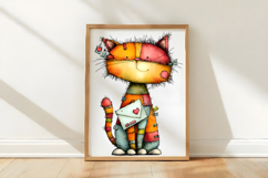 Quirky Valentine Cats Clipart Product Image 3