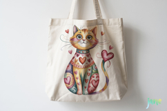 Quirky Valentine Cats PNG Product Image 5