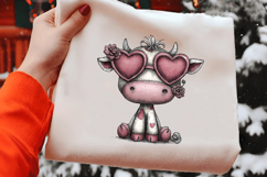 Quirky Valentine Cow Clipart Product Image 2