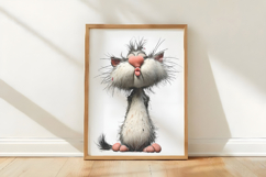 Quirky Valentine Day Cats Clipart, 4 Animal sublimation PNG Product Image 3