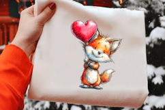 Quirky Valentine Day Fox Clipart Product Image 2