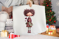 Quirky Valentine Day Girl Clipart Product Image 2