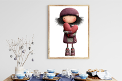 Quirky Valentine Day Girl Clipart Product Image 3