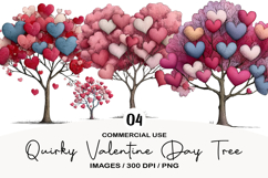 Quirky Valentine Day Tree Clipart Product Image 1
