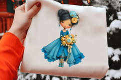 Quirky Valentine Day Woman Clipart Product Image 2