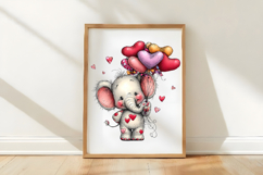 Quirky Valentine Elephant Clipart Product Image 3