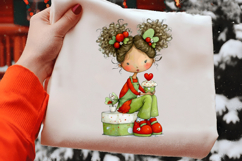 Quirky Valentine Fairy Girl Clipart Product Image 2
