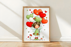 Quirky Valentine Fairy Girl Clipart Product Image 3