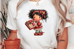 Quirky valentine girl clipart Product Image 3