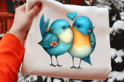 Quirky Valentine Love Birds Clipart Product Image 2