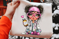 Quirky Valentine Nurse Girl Clipart Product Image 2