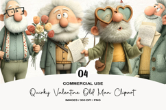 Quirky Valentine Old Man Clipart Product Image 1