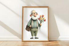 Quirky Valentine Old Man Clipart Product Image 3
