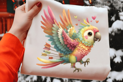 Quirky Valentine Parrot Clipart Product Image 2