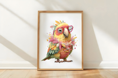 Quirky Valentine Parrot Clipart Product Image 3