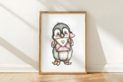 Quirky Valentine Penguin Clipart Product Image 3