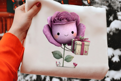 Quirky Valentine Rose Flower Clipart Product Image 2