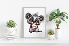 Quirky Valentine's Day Panda Clipart PNG Product Image 2