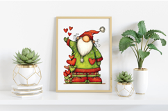 Quirky Valentine Santa Clipart PNG Product Image 2