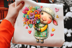 Quirky Valentine Sheep Clipart Product Image 2