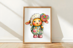 Quirky Valentine Sheep Clipart Product Image 3