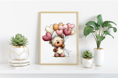 Quirky Valentine Teddy Bear Clipart Product Image 2
