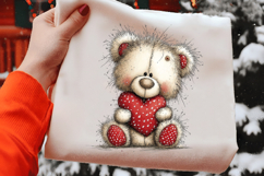 Quirky Valentine Teddy Bear Clipart Product Image 2