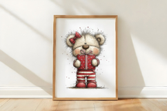 Quirky Valentine Teddy Bear Clipart Product Image 3
