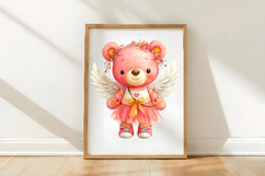 Quirky Valentine Teddy Bear Clipart Product Image 3