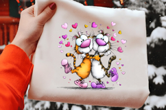 Quirky Valentines Cats Clipart Product Image 2