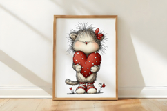 Quirky Valentines Cats Clipart Product Image 3